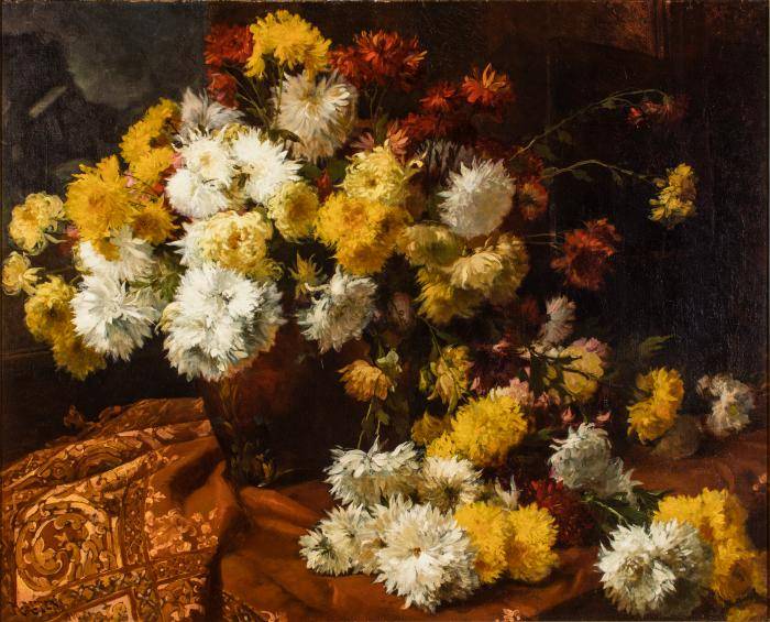 Mathias Alten painting of Chrysanthemums